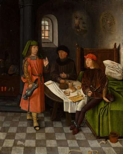 ジョセフ、ベイカーとカップベアラーの夢を説明する、1500年頃 作： Jan Mostaert