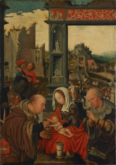 王家の礼拝、1525 作： Jan Mostaert