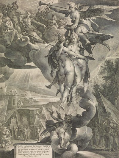 芸術の神格化、カリフォルニア州。 1619年。 作： Jan Muller