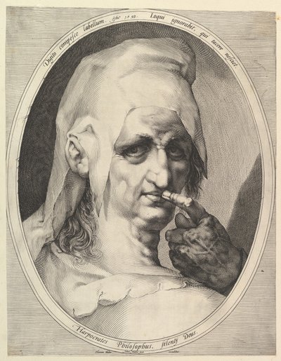 ハルポクラテス、哲学者、1611年頃。 作： Jan Muller