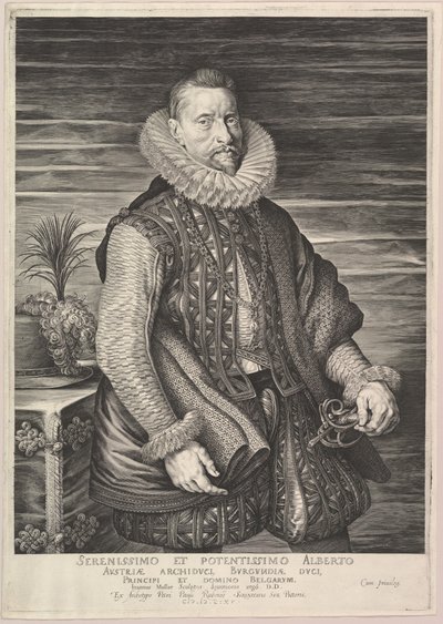 アルバートの肖像、オーストリア大公、オランダ南部の君主、1615年。 作： Jan Muller