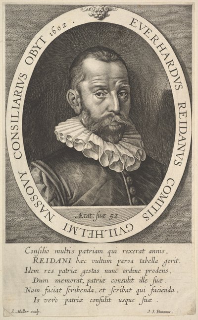 オレンジ公国ウィリアムの参事官エバーハルト・ヴァン・レイドの肖像（1602年 作： Jan Muller