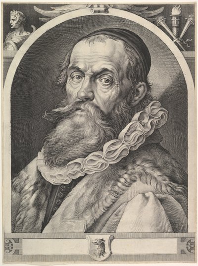 ヘンドリック・ゴルツィウスの肖像 1617年。 作： Jan Muller