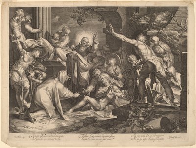 ラザロの復活 作： Jan Muller, after Abraham Bloemaert
