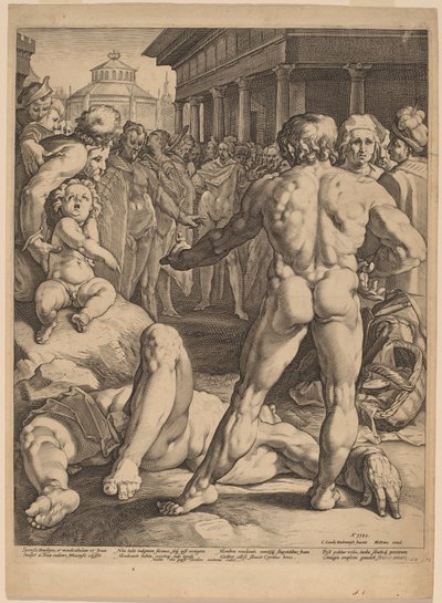 ユリシーズとイルスの戦い 作： Jan Muller, after Cornelis Cornelisz van Haarlem