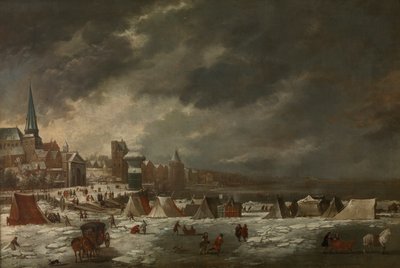 アントワープの凍ったスヘルデ 作： Jan Peeters