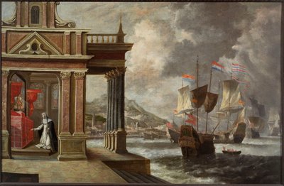 レパントの戦い：リッチの聖カタリナと乗船、1671年。 作： Jan Peeters the Elder