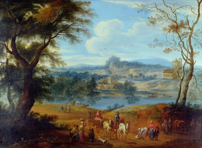 風景、1700年頃 作： Jan Peter van the Elder Bredael