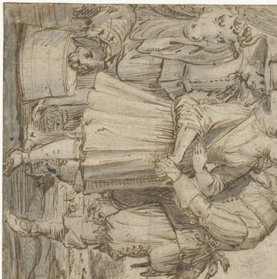 年老いたハンターと若い女性 作： Jan Philipsz. van Bouckhorst