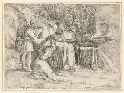 井戸にいる二人の男 作： Jan Philipsz. van Bouckhorst