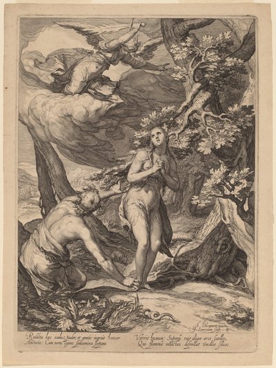エデンからの追放 作： Jan Pietersz Saenredam after Abraham Bloemaert