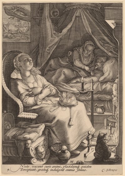 夜 作： Jan Pietersz Saenredam, after Hendrik Goltzius