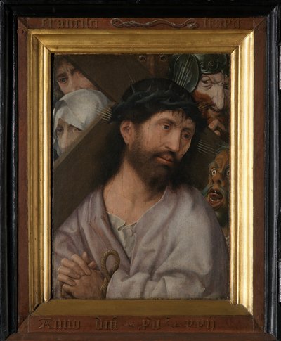 フランシスコ修道士のディプティクの左パネル（パネルに油彩） 作： Jan Provoost