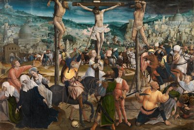 A Crucificação (óleo sobre painel) 作： Jan Provoost