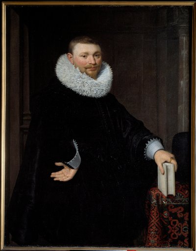 ヴリダッグス・ファン・フォーレンホーベン・ジュニア氏の肖像ヤン・ファン・ラーベスタイン（1570年頃〜1657年）の絵画 Ec.Hol.1620年頃。キャンバスに油彩。寸法：1,31 X 1,03m。リール、美術博物館 作： Jan Ravesteyn