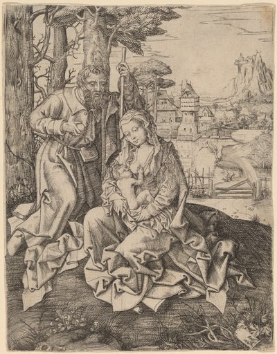 風景の中の聖家族 作： Jan Rombouts the Elder