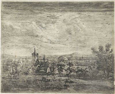 教会のある村の景色 作： Jan Ruyscher