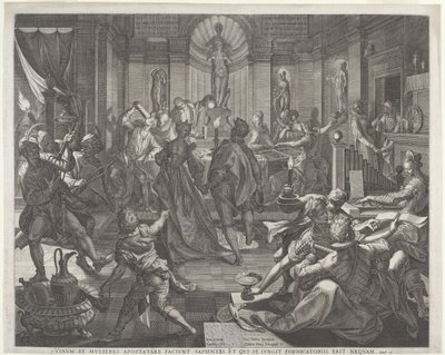 プレジャーハウス 作： Jan Sadeler I, after Joos van Winghe