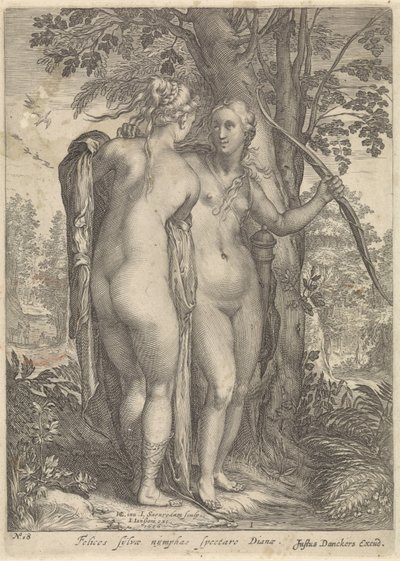 ダイアナと木の前のニンフ Diana and Her Nymphs (シリーズタイトル) 作： Jan Saenredam