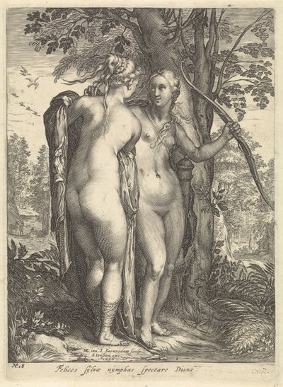 ダイアナと木の前のニンフ Diana and her nymphs (シリーズタイトル) 作： Jan Saenredam