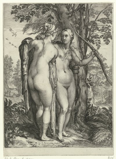 ダイアナと木の前のニンフ Diana and her nymphs (シリーズタイトル) 作： Jan Saenredam