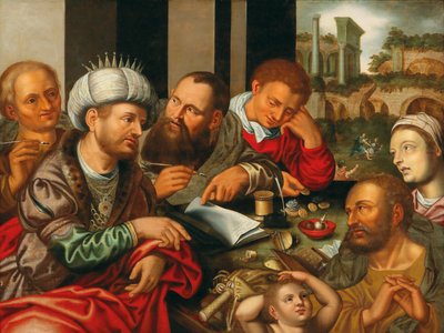 無慈悲な債権者のたとえ話、16 世紀半ば.. 作： Jan Sanders Hemessen van