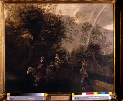 グエ（浅瀬）。 Jan Silberechts (1627-1703) の絵画。 キャンバスに油彩、94 x 116 cm 作： Jan Siberechts