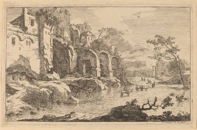 川辺の廃墟の建物 作： Jan Smees