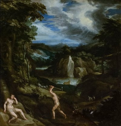 罪後のアダムとイヴ 1586-89年頃 油彩・カンヴァス 作： Jan Soens