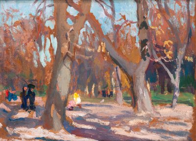 クラクフのプランティ公園、1903年頃（キャンバスに油彩） 作： Jan Stanislawski