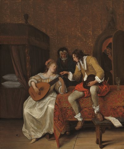 アスカーニュとリュセル (音楽の授業) 作： Jan Steen