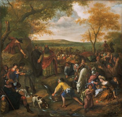 岩を打つモーゼ 作： Jan Steen