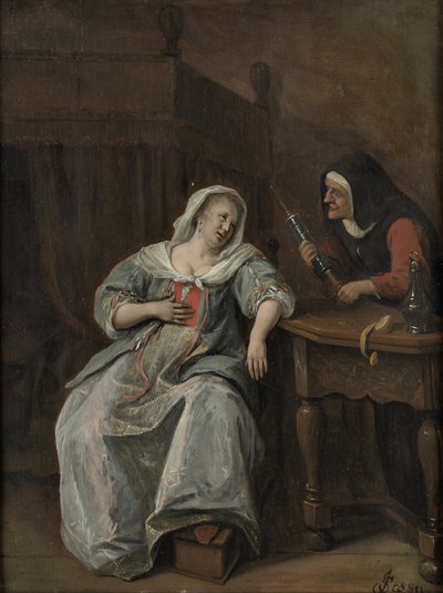 病気の女 作： Jan Steen