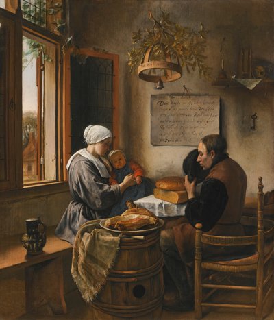 食事の前の祈り 作： Jan Steen