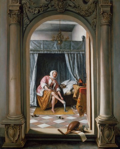 トイレにいる女性 作： Jan Steen