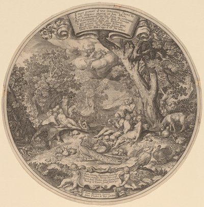黄金時代 作： Jan Theodor de Bry after Abraham Bloemaert after Nicolaes