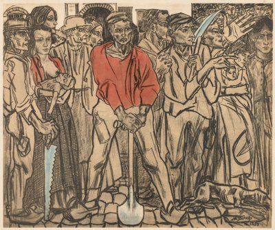 労働者のグループ 作： Jan Theodore Toorop