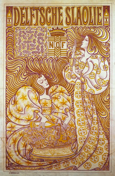 Delftsche Slaolie, サラダドレッシングの広告ポスター 作： Jan Toorop