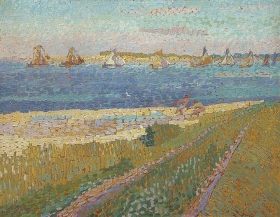 Fischerboote bei Veere（Veereの漁船）。 1907 作： Jan Toorop