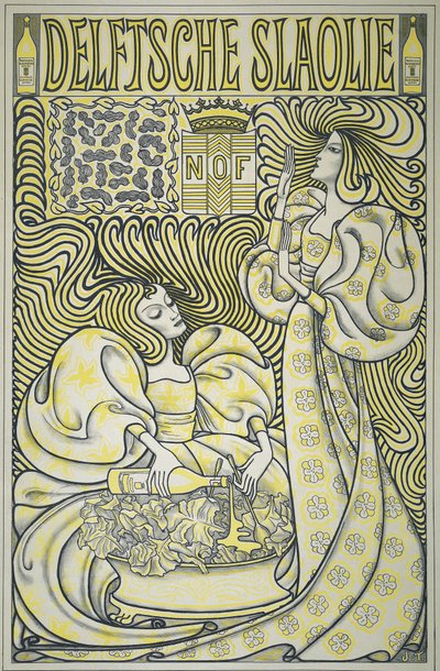デルフト・サラダオイルのポスター 1894年（カラーリトグラフ版 作： Jan Toorop