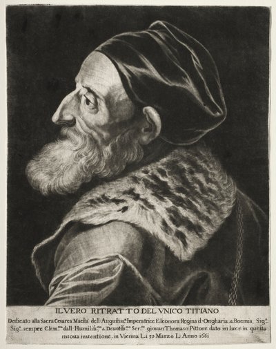 ティツィアーノの肖像、1661年。 作： Jan Thomas