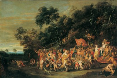 バッカスの勝利、1650年頃（キャンバスに油彩） 作： Jan Thomas van Ieperen