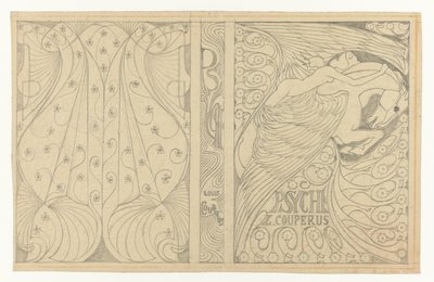 Louis Couperus の Psyche のカバー デザイン 装丁デザイン: ルイ・クーペルス、プシュケ、1898年 作： Jan Toorop