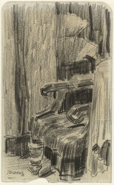 カーテンで部分的に覆われたアームチェア 作： Jan Toorop