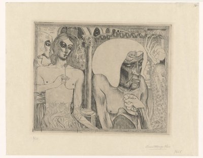 若い女性に囲まれた老婆 女の青春（原題） 作： Jan Toorop