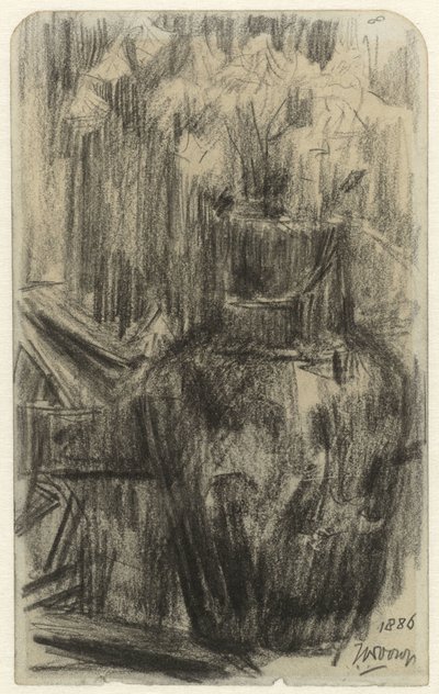 インテリアに花の花瓶 作： Jan Toorop