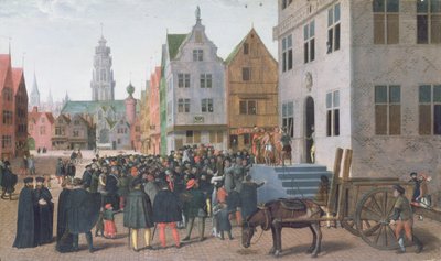 Ecce Homo (Cristo mostrado ao povo) c.1565 (óleo sobre tela) 作： Jan Van Wechelen