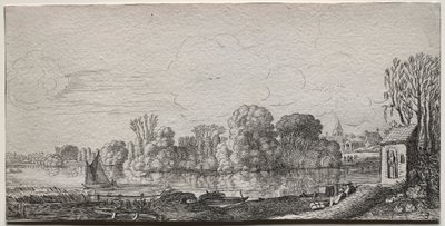 池のそばの小さな礼拝堂。 作： Jan Van de Velde