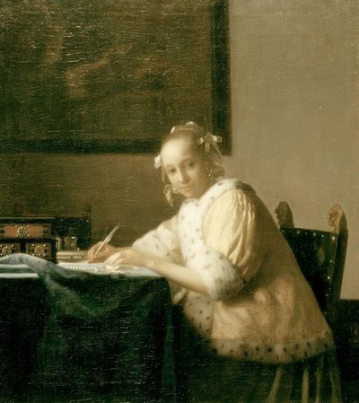 イエローレターライター 作： Jan Vermeer van Delft