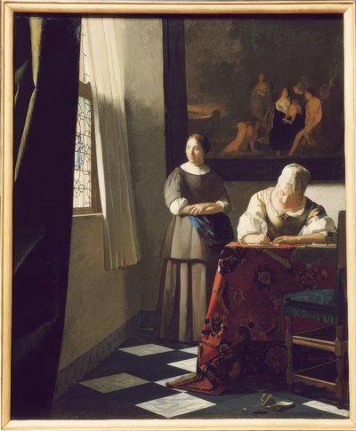 レターライターとメイド 作： Jan Vermeer van Delft